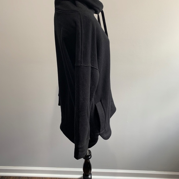 Mono B Pullover Sweatshirt Black  Women’s Med cowl neck drawstring fleece lined - Picture 13 of 16